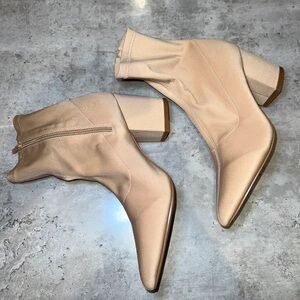Elegant Beige Heeled Boots